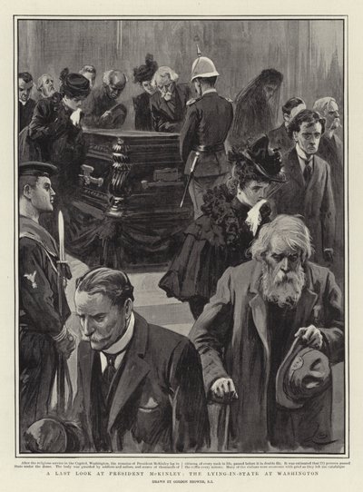 Un Dernier Regard sur le Président McKinley, la Mise en Bière à Washington - Gordon Frederick Browne